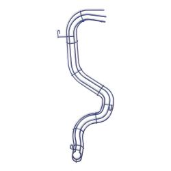 Willy Wonka Right Return Wireform Ramp - Metallic Blue